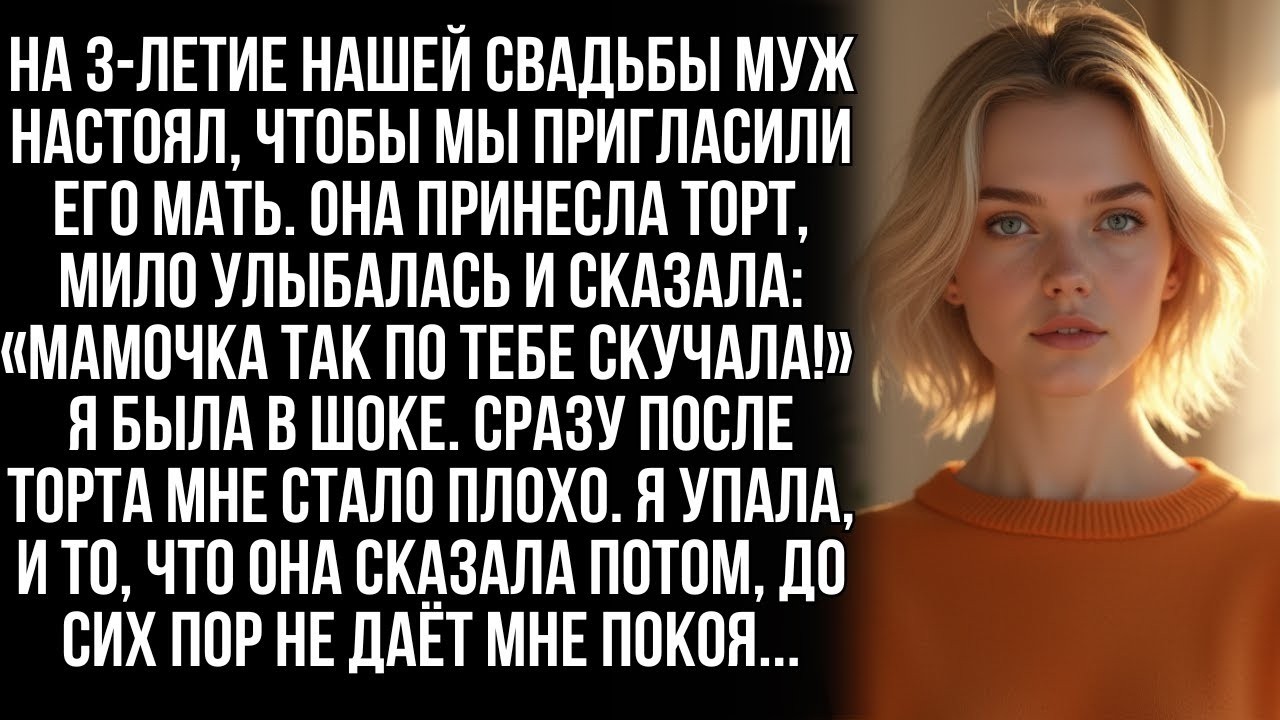 На годовщину свадьбы муж настоял пригласить свою мать. Она принесла торт, но после первого кусочка…