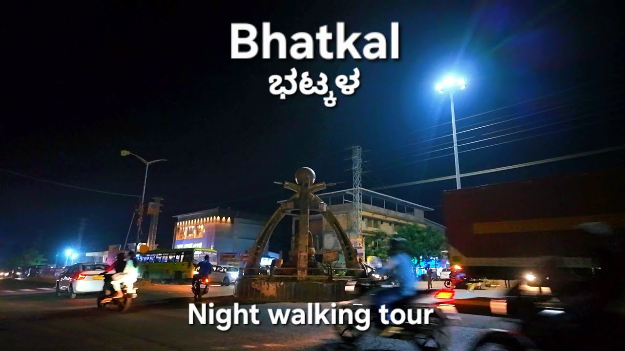 Night Walk in Bhatkal Karnataka | Peaceful Street Walking Tour | Coastal Town Night Vibes 🌙