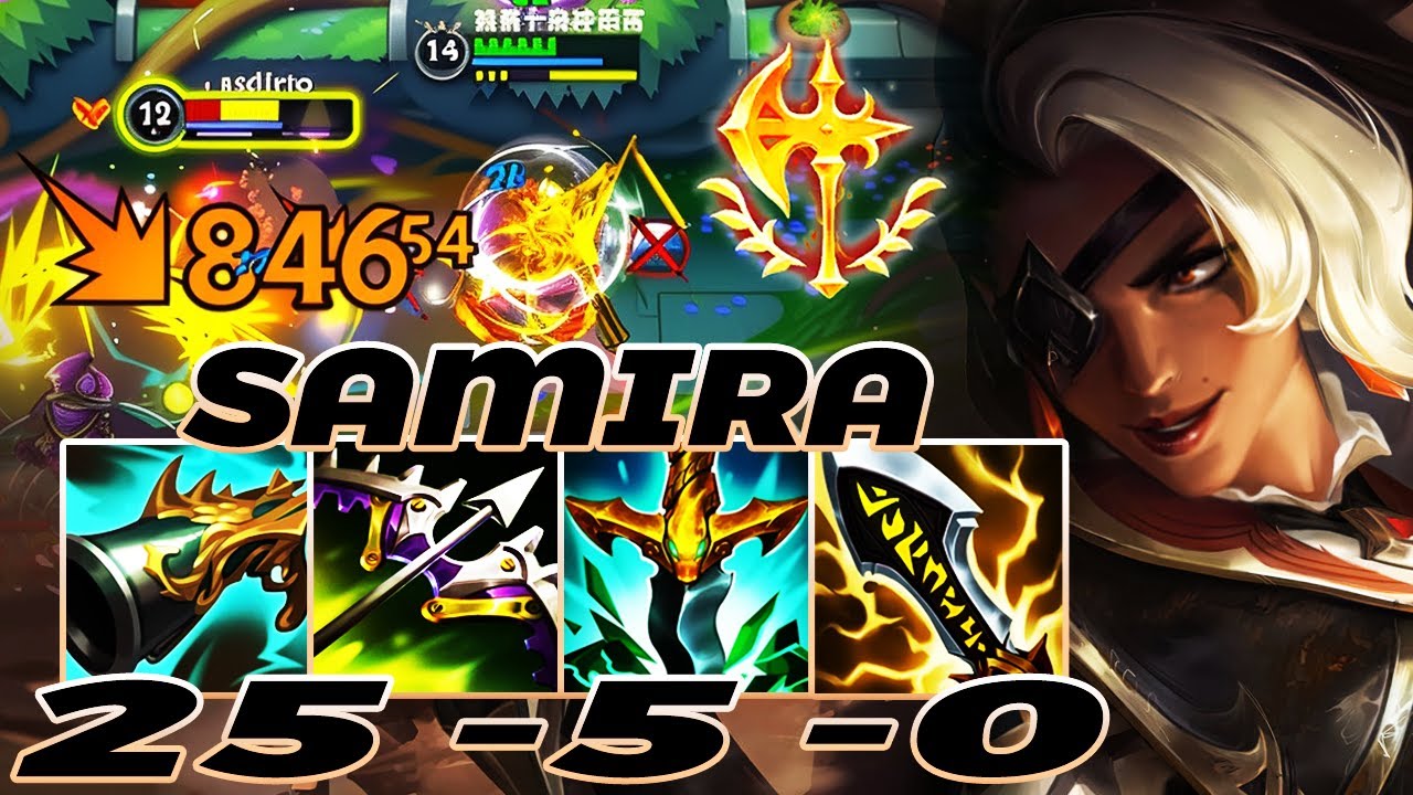 WILD RIFT SAMIRA ADC GAMEPLAY | 25 -5 -0 MVP | SAMIRA BUILD RUNES