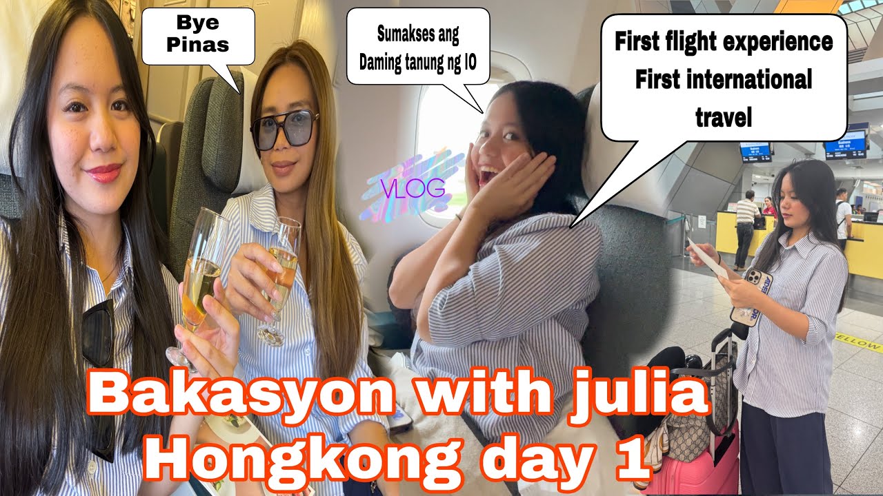 BYE PINAS | HONGKONG DAY1 | ANG DAMING TANUNG NG IO | FIRST TIME NIYA|smilelyravlog