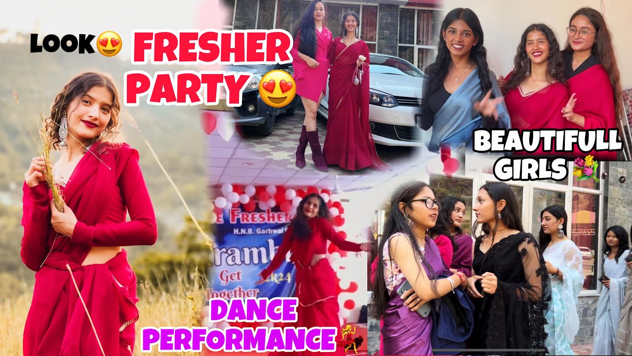 COLLEGE FRESHERS PARTY || DANCE PERFORMANCE || SARI LOOK 😍 || BEAUTIES