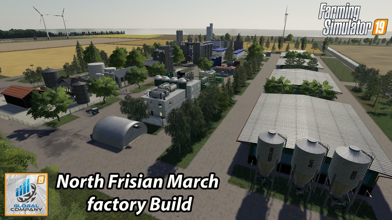 Building a factory zone in North Frisian March | GlobalCompany | Timelapse |FS19