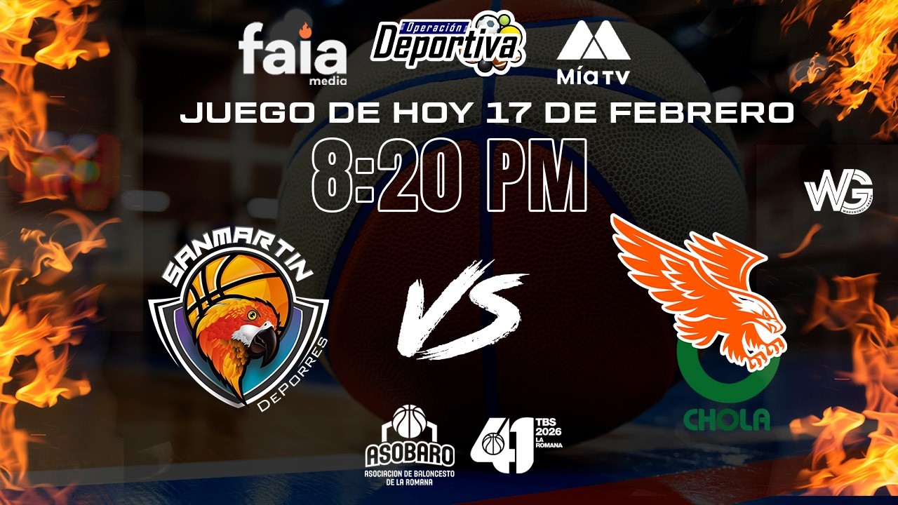 TBS #41 LA ROMANA -  SAN MARTIN DE PORRES  VS. VIRGILIO CASTILLO CHOLA  - MARTES 17 DE FEBRERO 2026