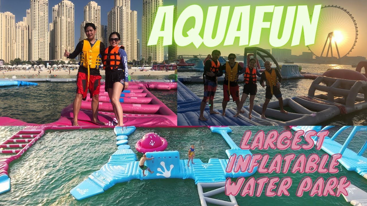 AquaFun Dubai| WORLD'S LARGEST INFLATABLE WATER PARK