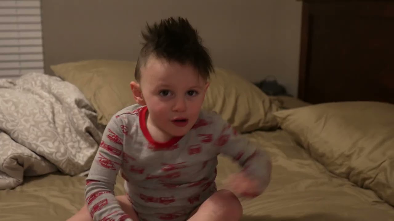 baby J Getting pull-ups changed