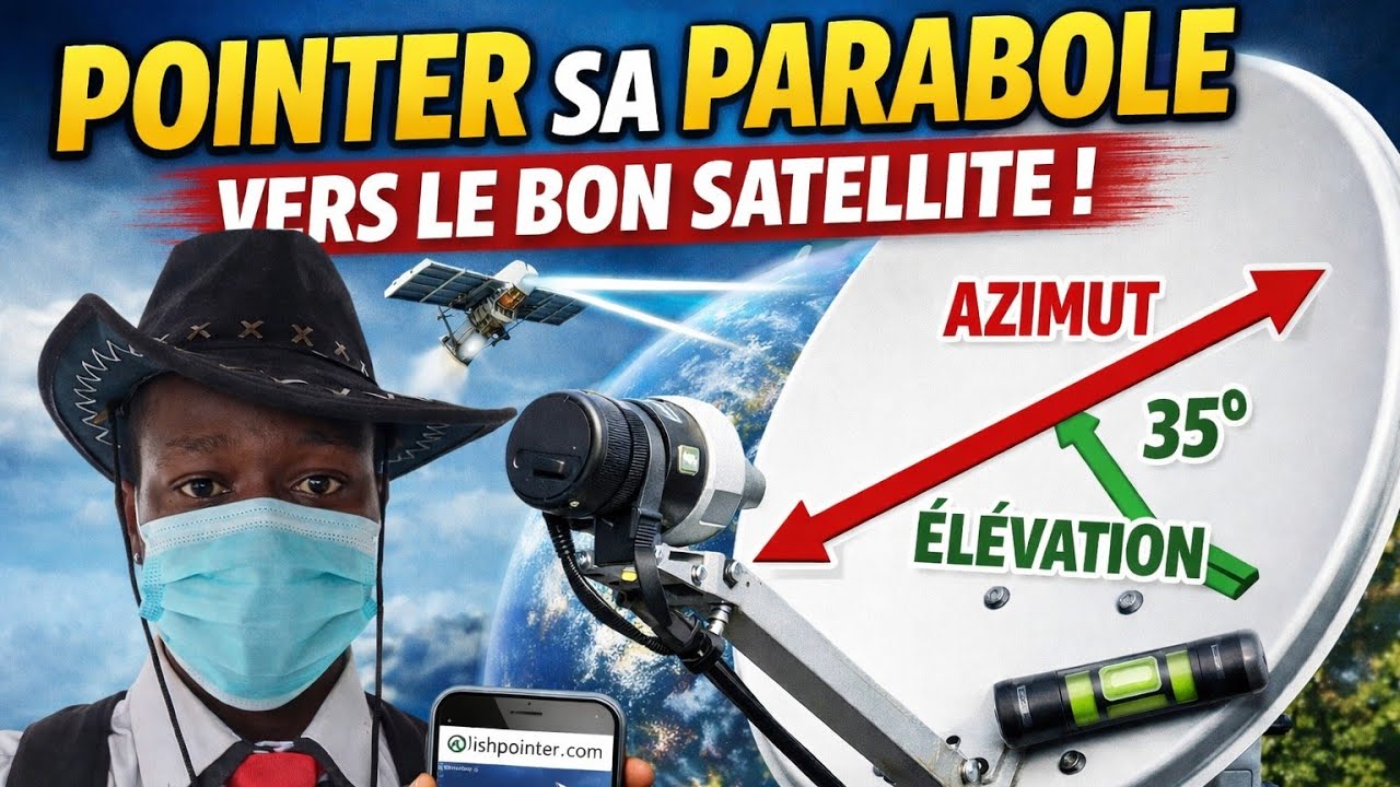 📡 Comment POINTER une PARABOLE vers le BON SATELLITE (Azimut & Élévation expliqués simplement)