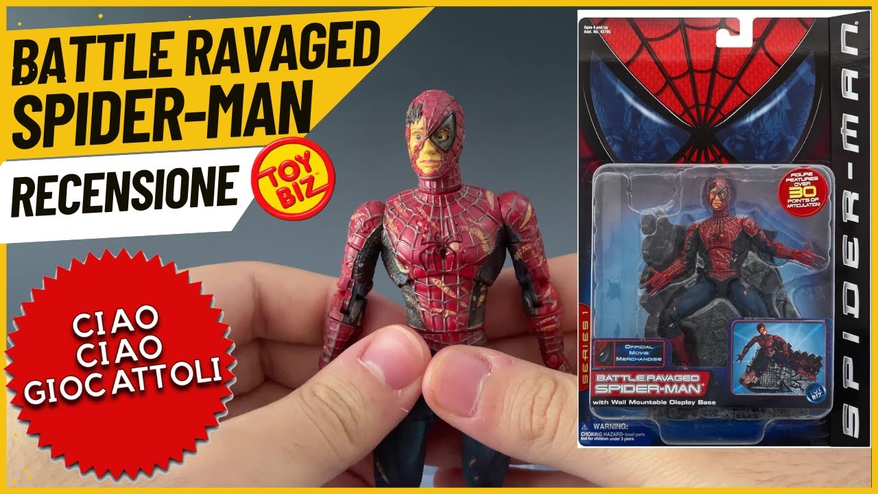 Recensione: Battle Ravaged - Damaged Spiderman 2002 - Toybiz - Tobey Maguire - Sam Raimi