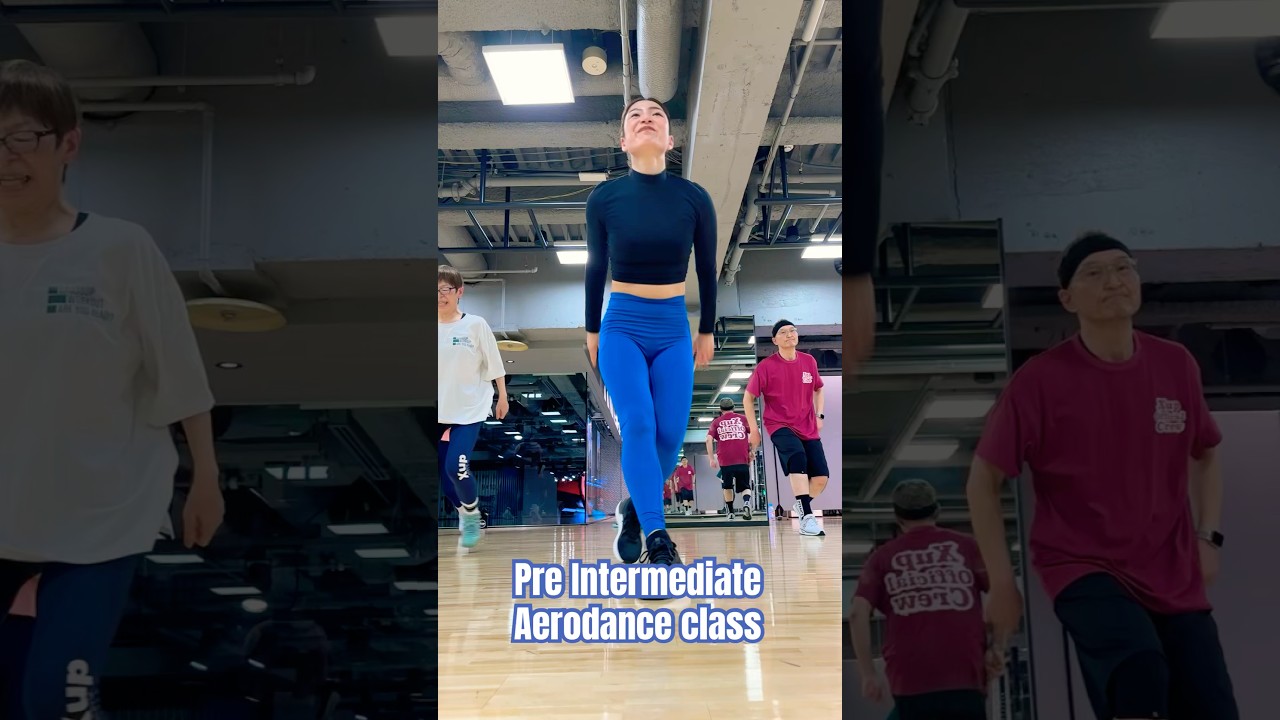 Pre intermediate aerodance🫰 #choreography #aerobics #freestyle #workout #groupfitness
