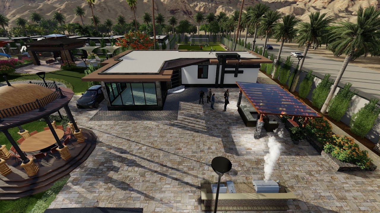 تصميم استراحة و بيت سعدالشمرى بمدينة الأحساء للمهندس أحمد صلاح