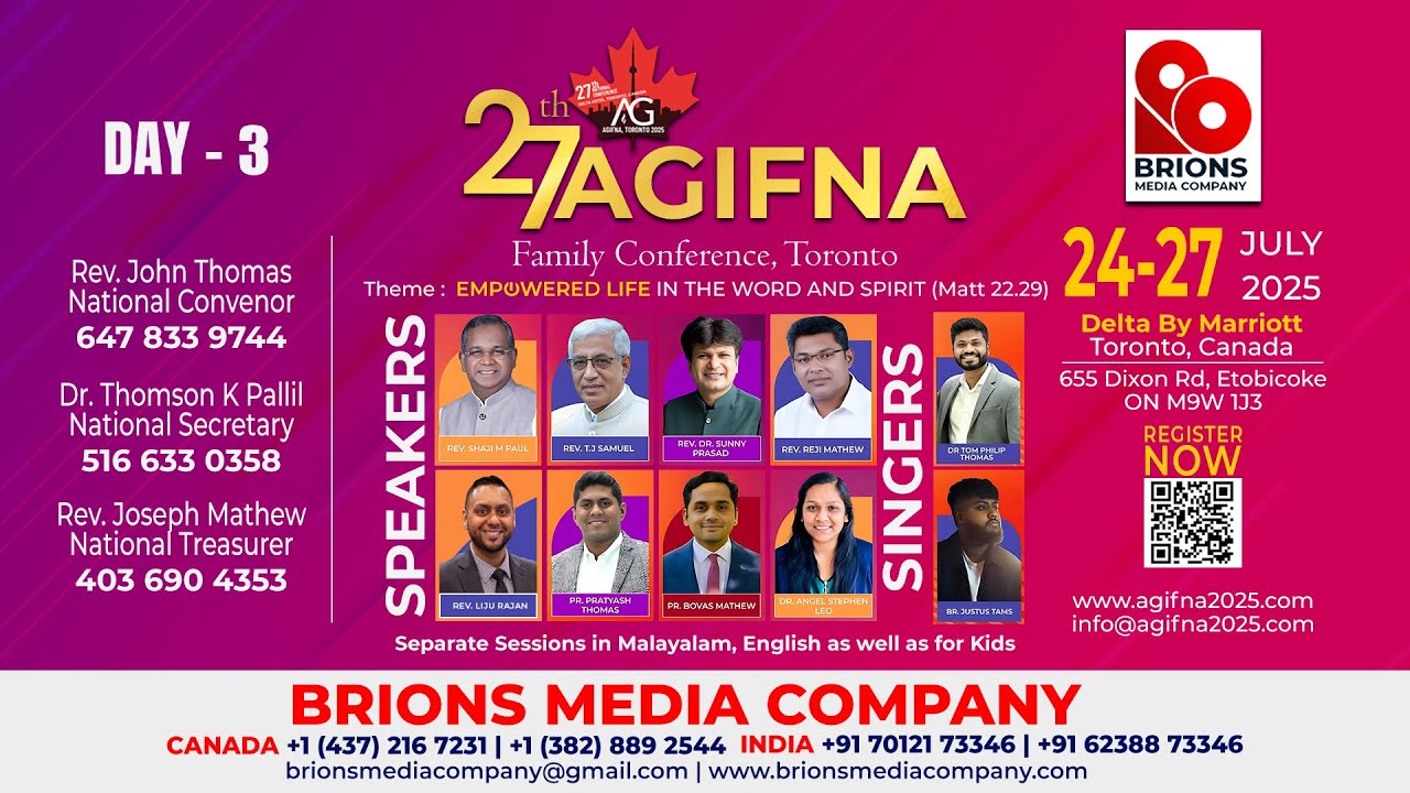 Day 3 - Evening Session | AGIFNA Family Conference 2025 | Toronto, CANADA | #brionsmediacompany #bmc