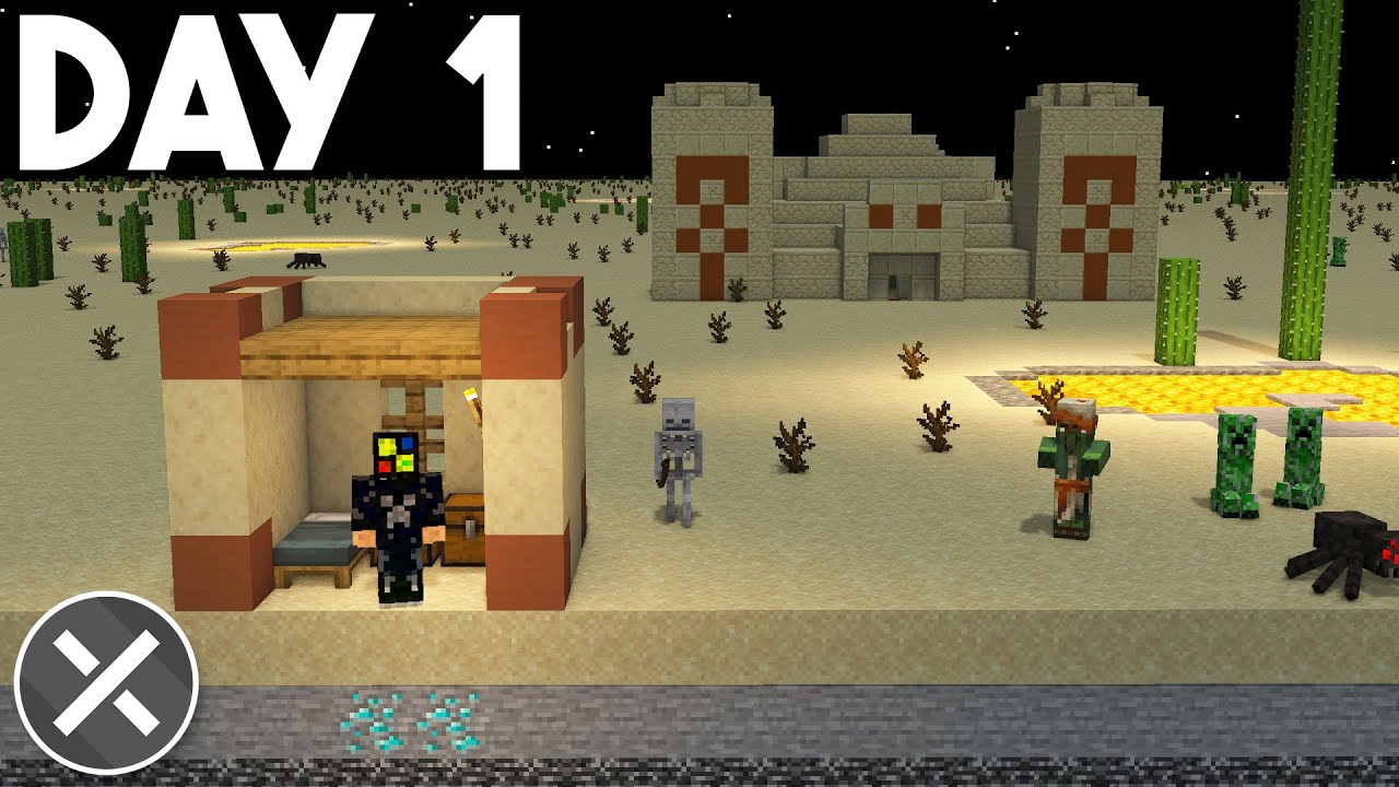 Surviving a Superflat Desert in Minecraft... Here's what happened