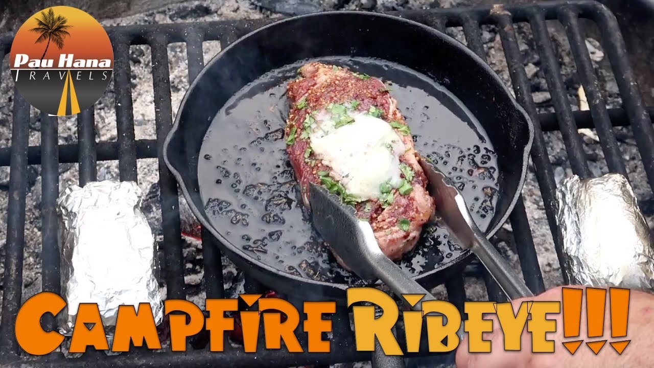 Rving Alaska: Cooking Ribeye Steaks over a Campfire inside Denali National Park