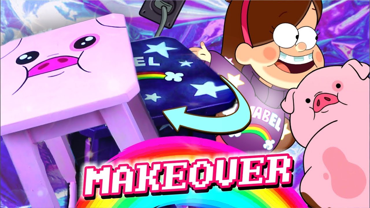 Renovamos SILLAS al estilo GRAVITY FALLS 🐷 🌈 MAKEOVER #5