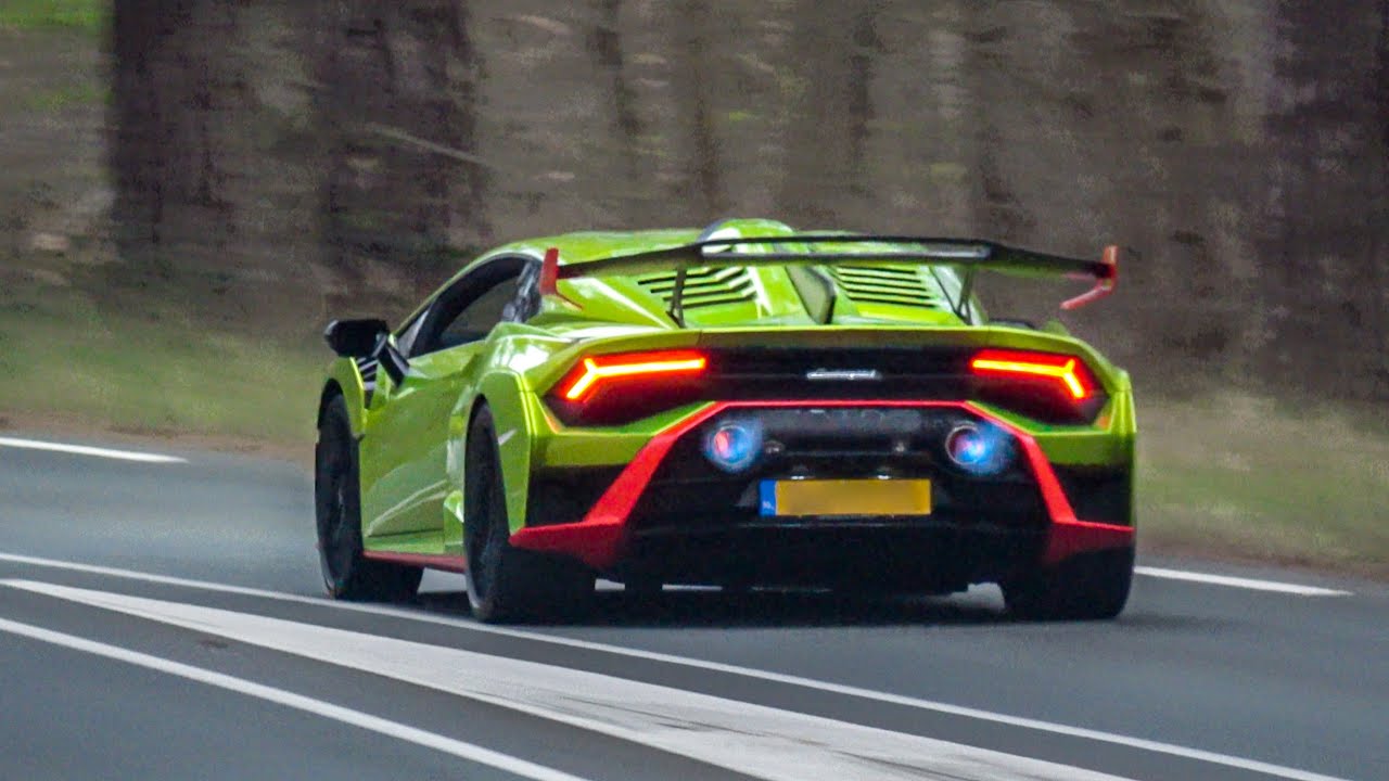 Lamborghini Huracan STO with Akrapovic - LOUD Revs, Accelerations and FLAMES!