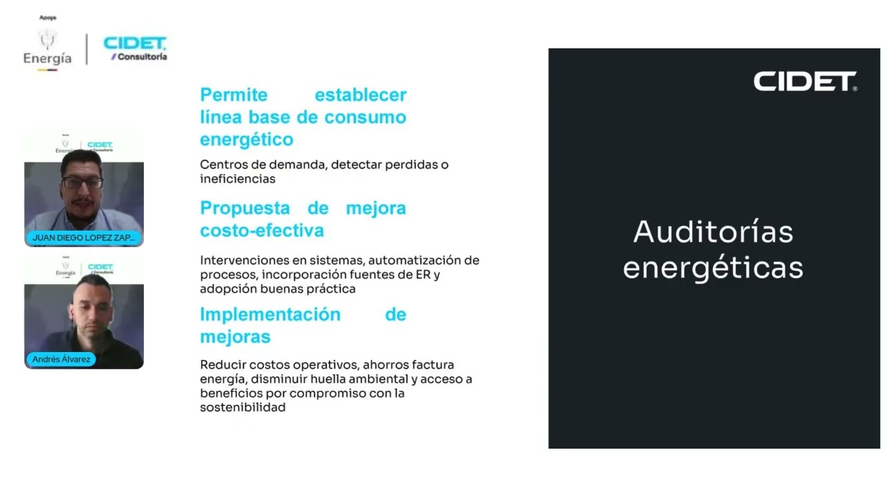 Webinar Técnico: Auditorías Energéticas 2026, Resolución 40412 y Reporte UPME | CIDET y MinEnergía