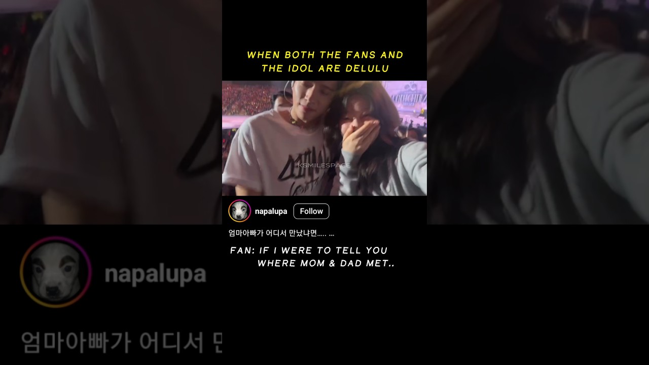 Delulu fan with even more delulu idol :
