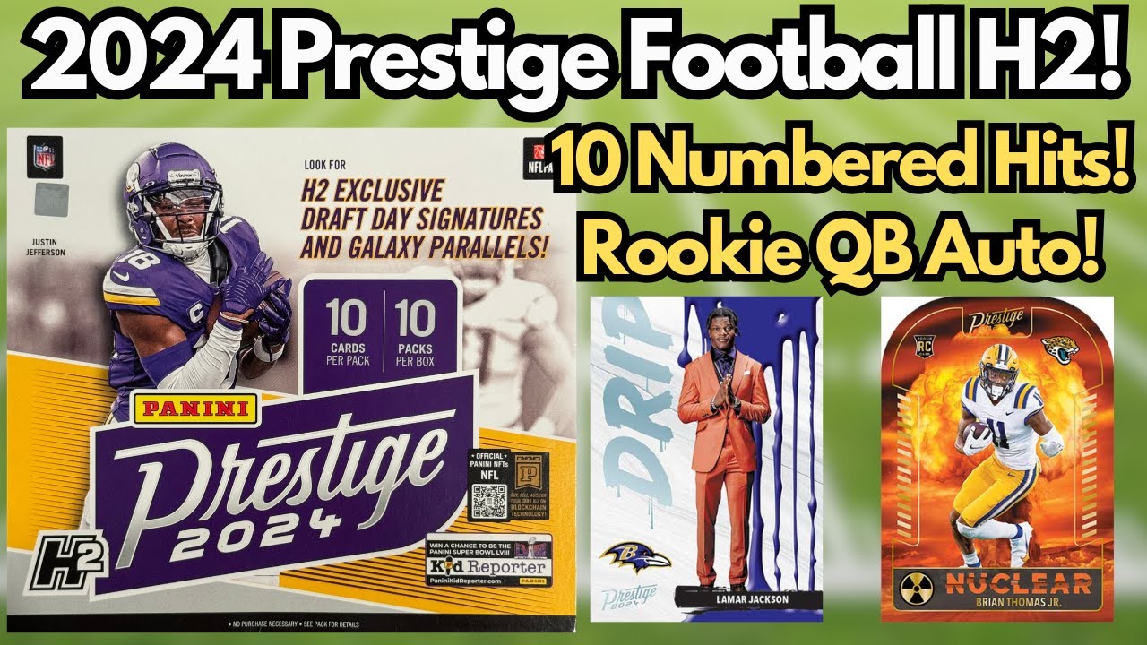 Top Rookie QB Auto! 10 Numbered Hits! 2024 Panini Prestige NFL H2 Hobby Box!