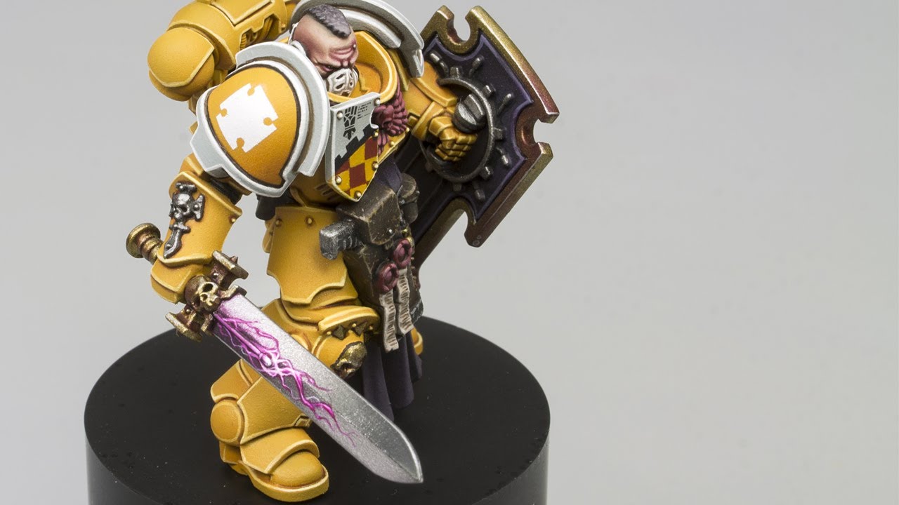 'Eavy Metal style Imperial Fists Bladeguard Veteran | Indomitus Box