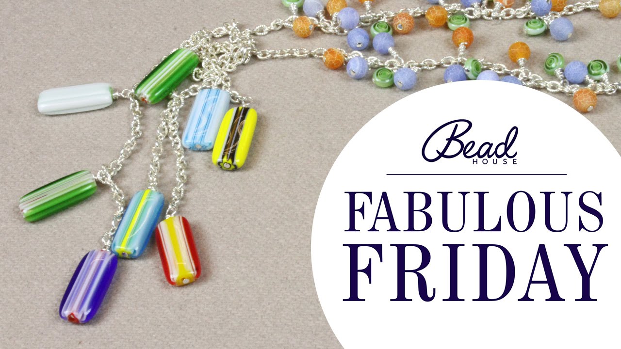 Millefiori Cascade Necklace - Fabulous Friday - Bead House at Burhouse Limited