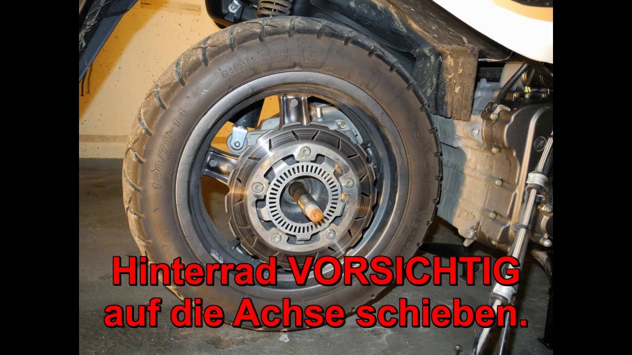 Hinterrad wechsel Kymco Xciting 500i R ABS