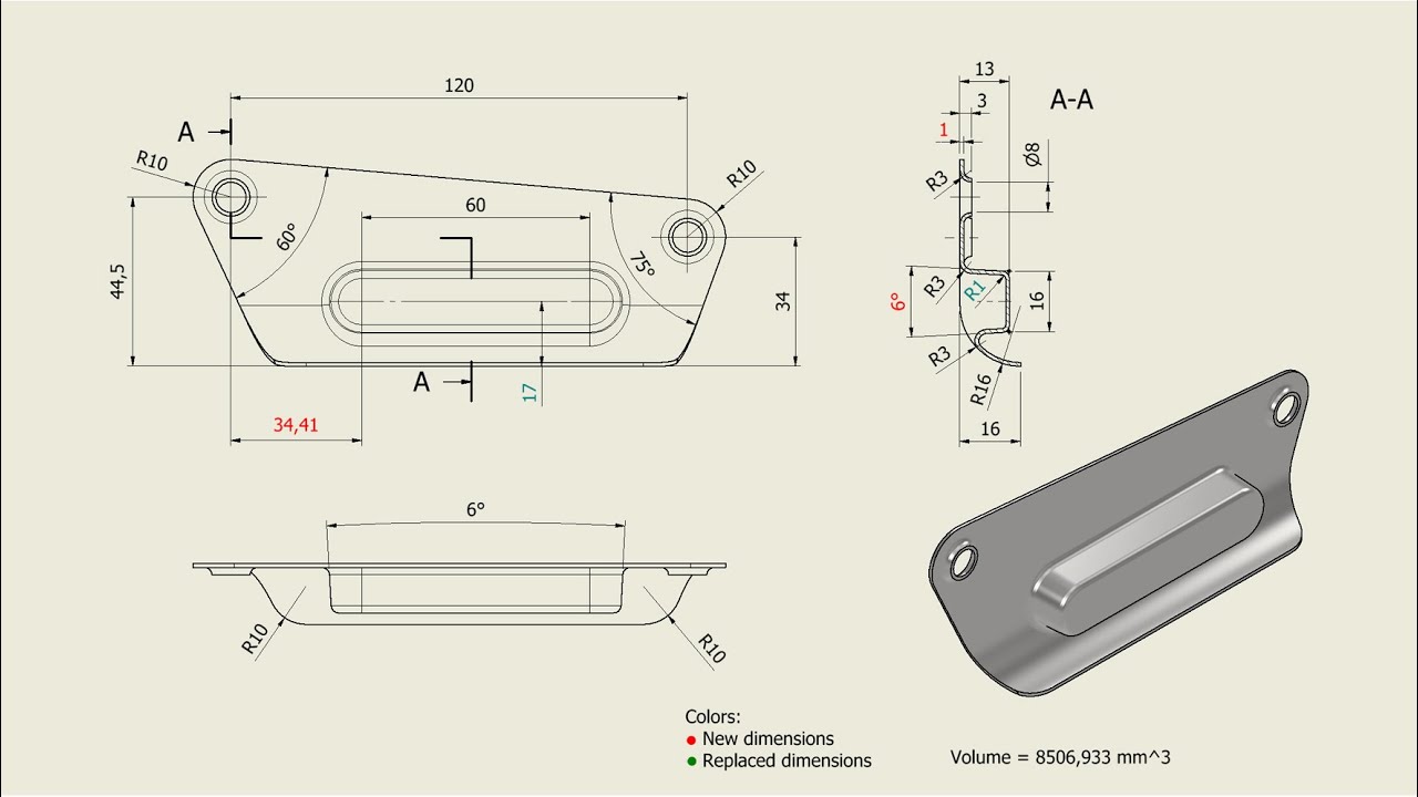 Tutorial Inventor - 221 SHEET METAL - HANDLE LID