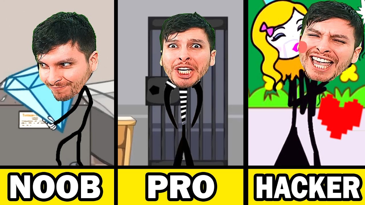 LA PELIGROSA VIDA de UN STICKMAN !! *TODOS LOS FINALES* - DeGoBooM
