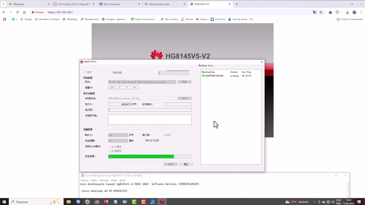 novo desbloqueio huawei hg8145v5 v2 R022 2024