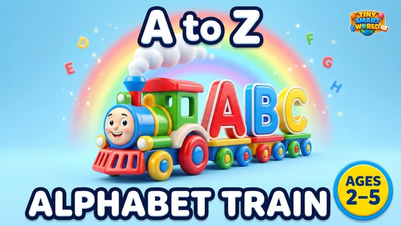 Learn A to Z Alphabet with Train 🚂 | ABC Letters for Kids (Ages 2-5) | Tiny Smart World