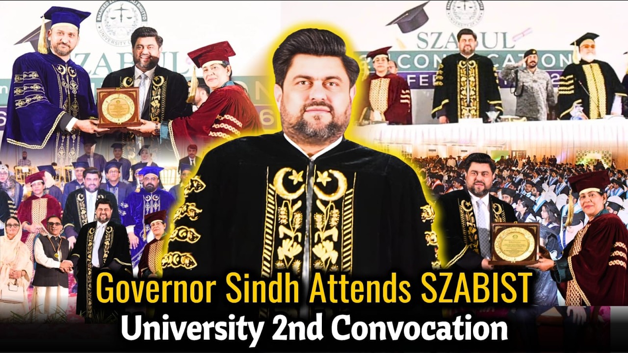 Governor Sindh Kamran Khan Tessori ka SZABIST ke 2nd Convocation mein Khitab