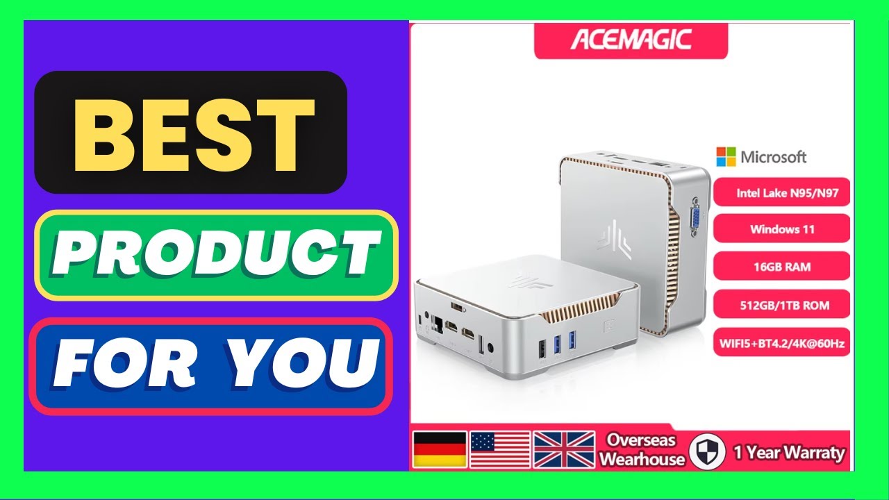 ACEMAGIC GK3PLUS Mini PC 16GB DDR4 1TB