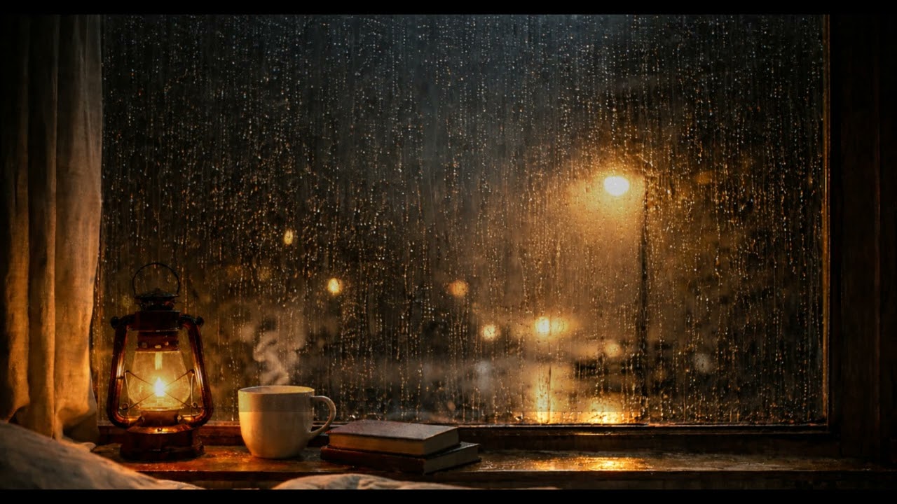 10 Hours Gentle Rain by the Window 🌧️ | Cozy Night Sleep Sounds, No Music