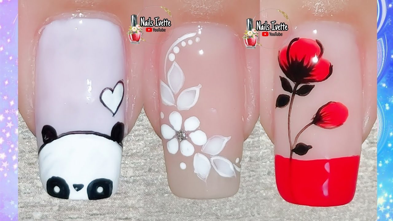 3 modelos de decoración para uñas fácil bonitos y variados. Diseños  de uñas principiantes