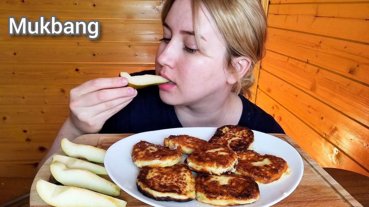 СЫРНИКИ ТВОРОЖНЫЕ МОЛОКО СГУЩЕННОЕ МУКБАНГ АСМР | CHEESECAKES CURD CONDENSED MILK MUKBANG ASMR