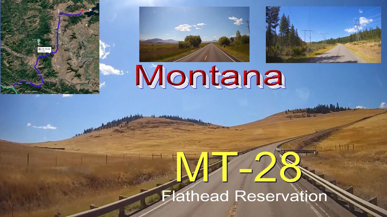 Scenic Summer view of Flathead Reservation, Highway 28, Montana. 2020-08-30