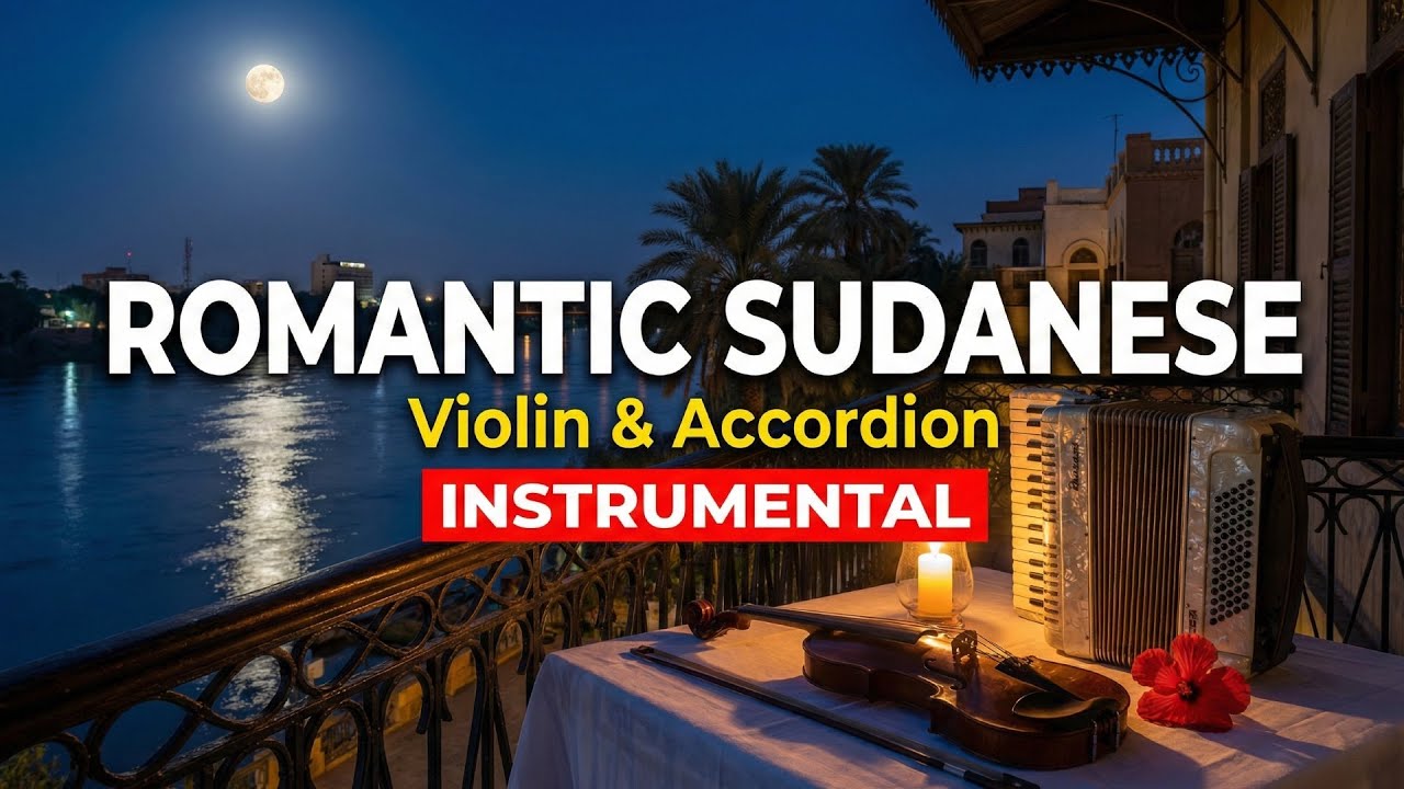 Romantic Sudanese Restaurant Songs | 12 Hours Violin & Accordion Instrumental Background Music
