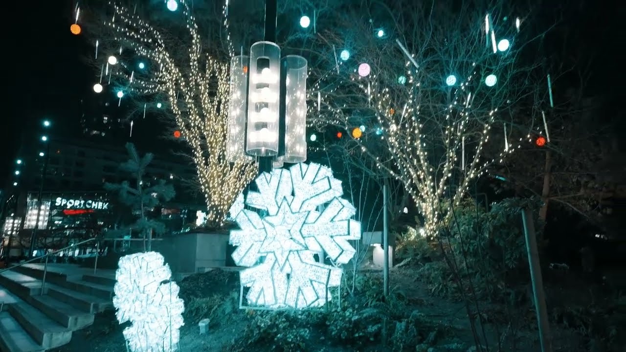 【4K】 Robson Street at Night - HDR, ASMR