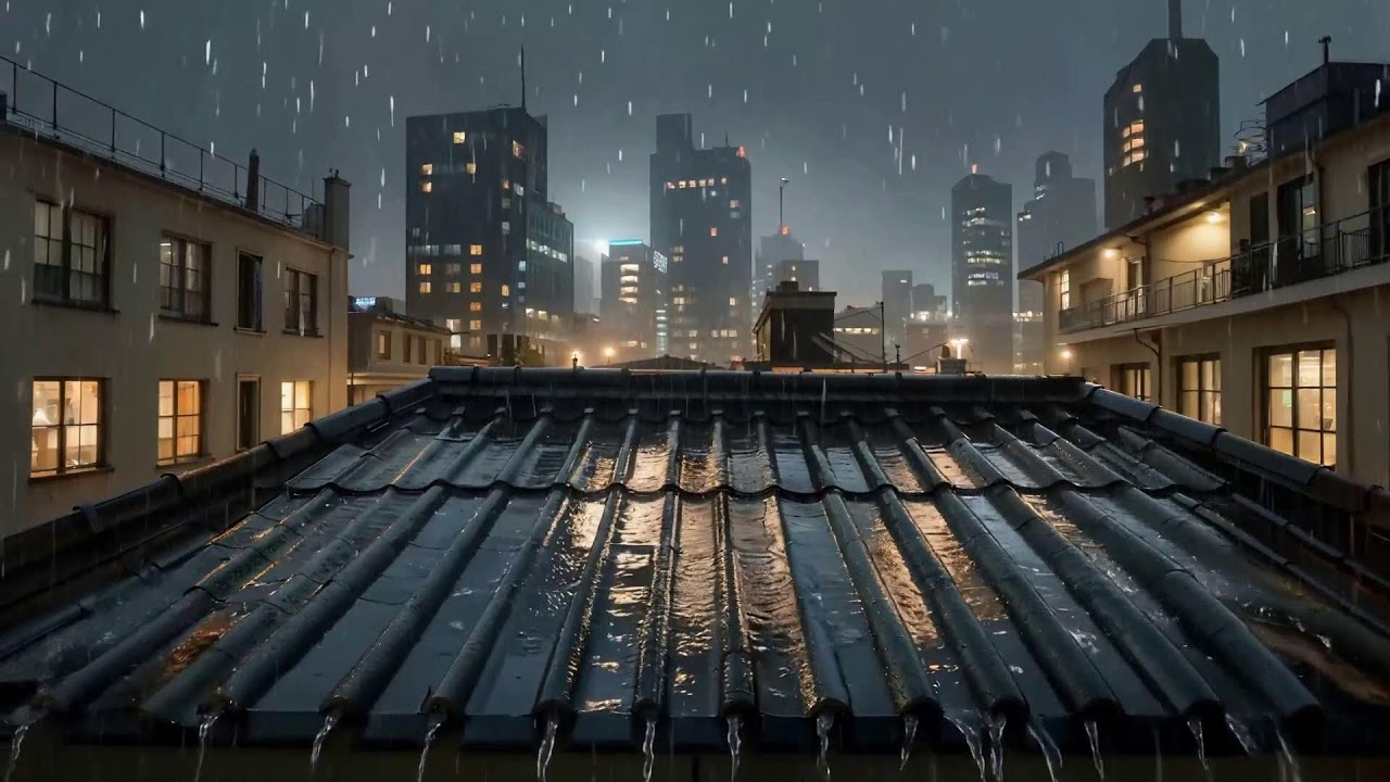 Realistic Roof Rain Ambience – Gentle Thunder, Deep Sleep, and Total Relaxation