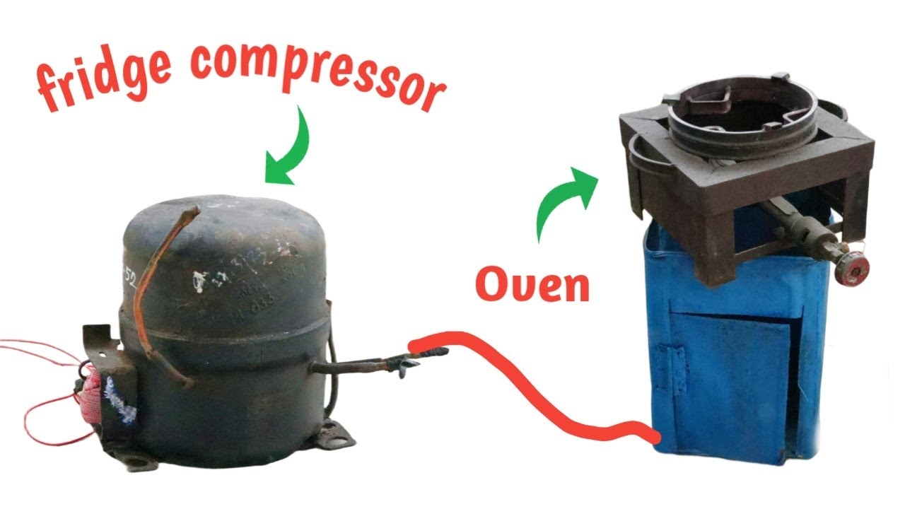 i make fridge compressor into a free gas at home