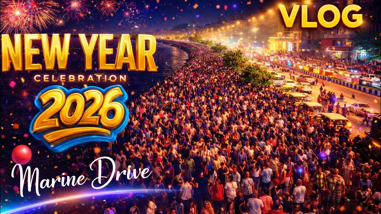 NEW YEAR CROWD 😱 | MARINE DRIVE 