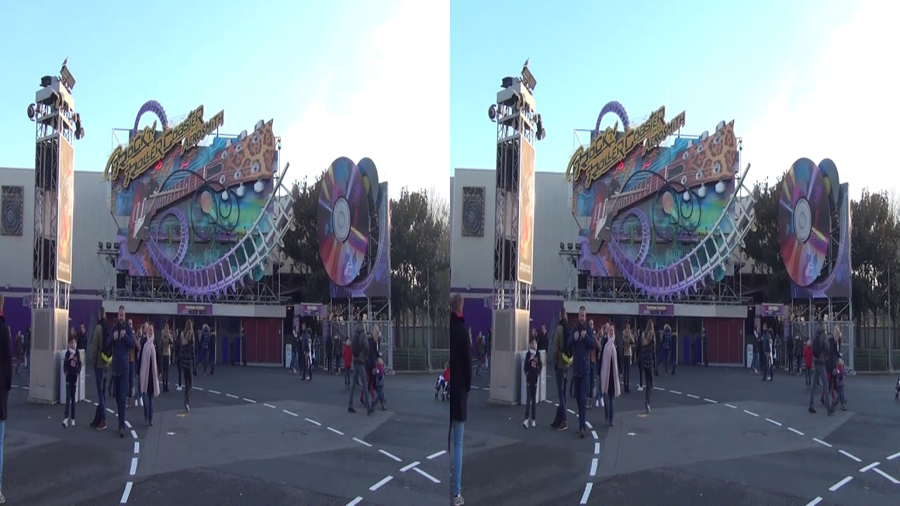 Disneyland Paris at Christmas 3D Side by Side format for 3D TV or Oculus Rift