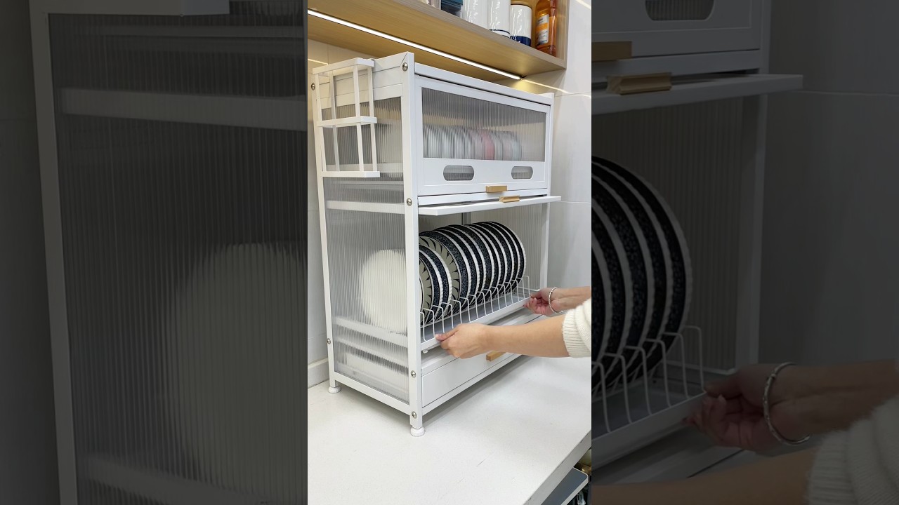 Unique home accessiores and kitchen dish rack 😍 #goodthings #kitchen #organizers #amazon #shorts