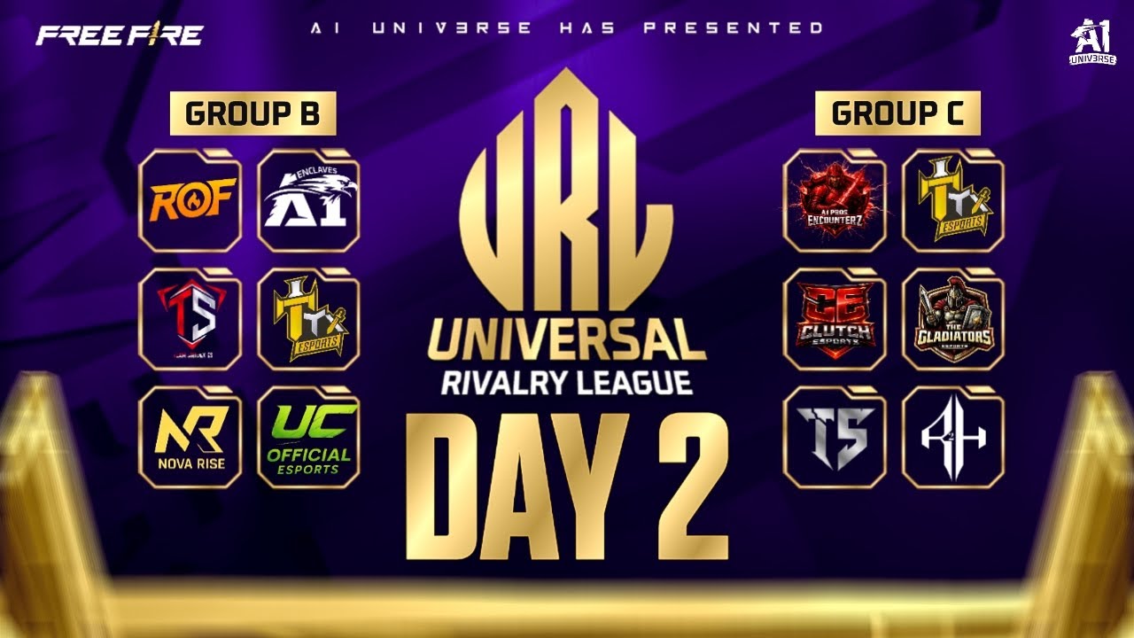 URL EP 1 🔥| GROUP STAGES B VS C DAY 2 | FT- ROF, TTX, A1, CE, TG, R2H, NR