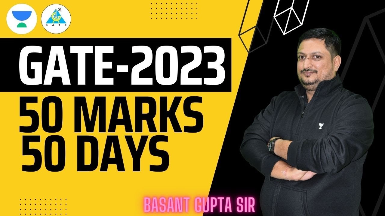 GATE 50 MARKS IN 50 DAYS STRATEGY #gate_academy #unacademy