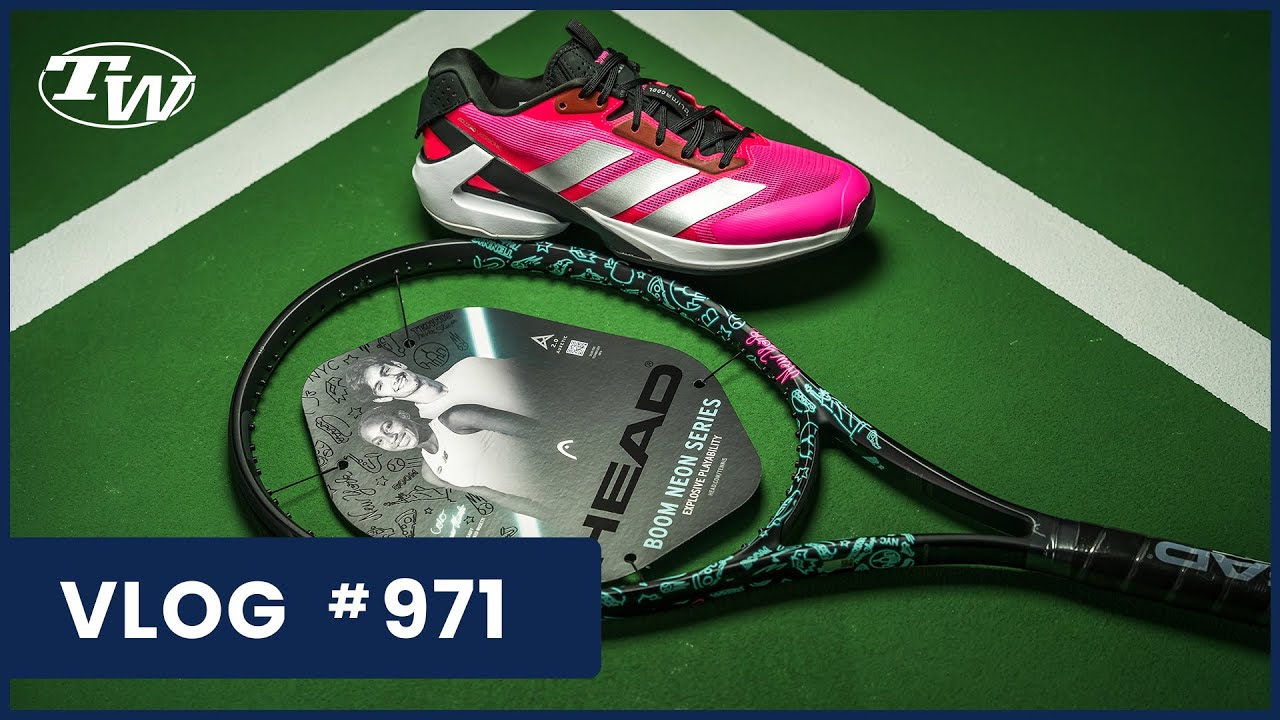 NEON Head BOOM Racquet, new BRIGHT colors from adidas & Vintage Prince Tennis Racquets - VLOG 971