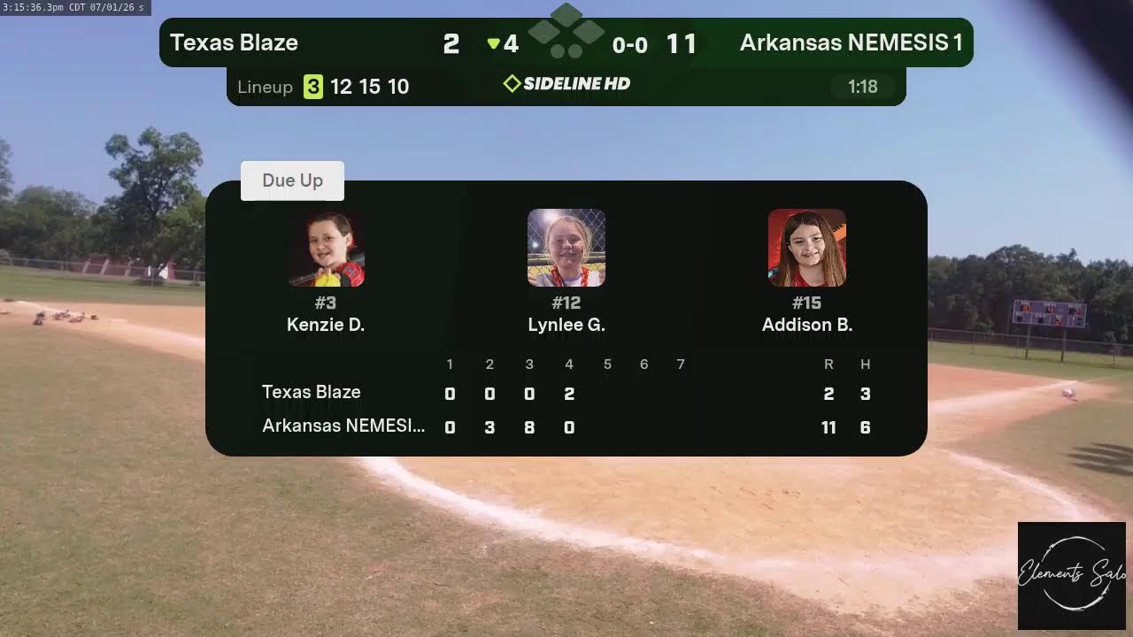 Arkansas NEMESIS 1 vs. Texas Blaze (2026.07.01)