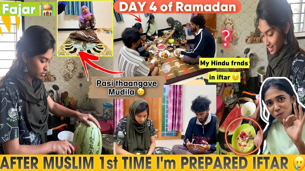 DAY 4 OF RAMADAN 🕌 | Today me also fasting 🥲‼️( நோம்பு வெக்கவே முடில 🥹 ) pasiii 😫 #trending