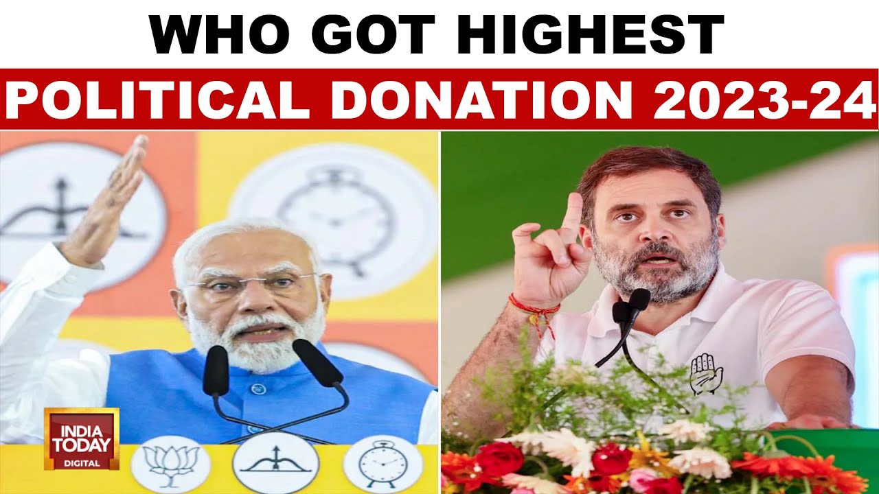BJP Receives 700% More Donations Than Congress, BRS Secures Second Spot | India Today News