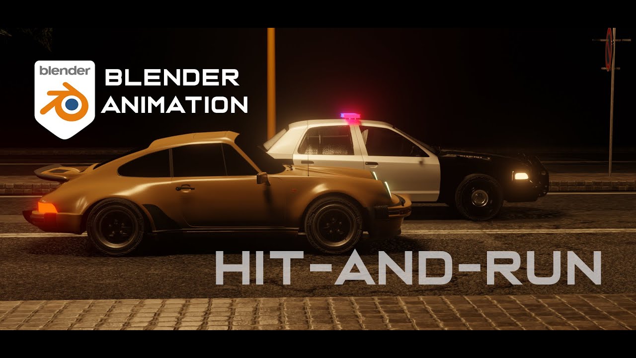Blender Police Car Chase Animation (CGI)
