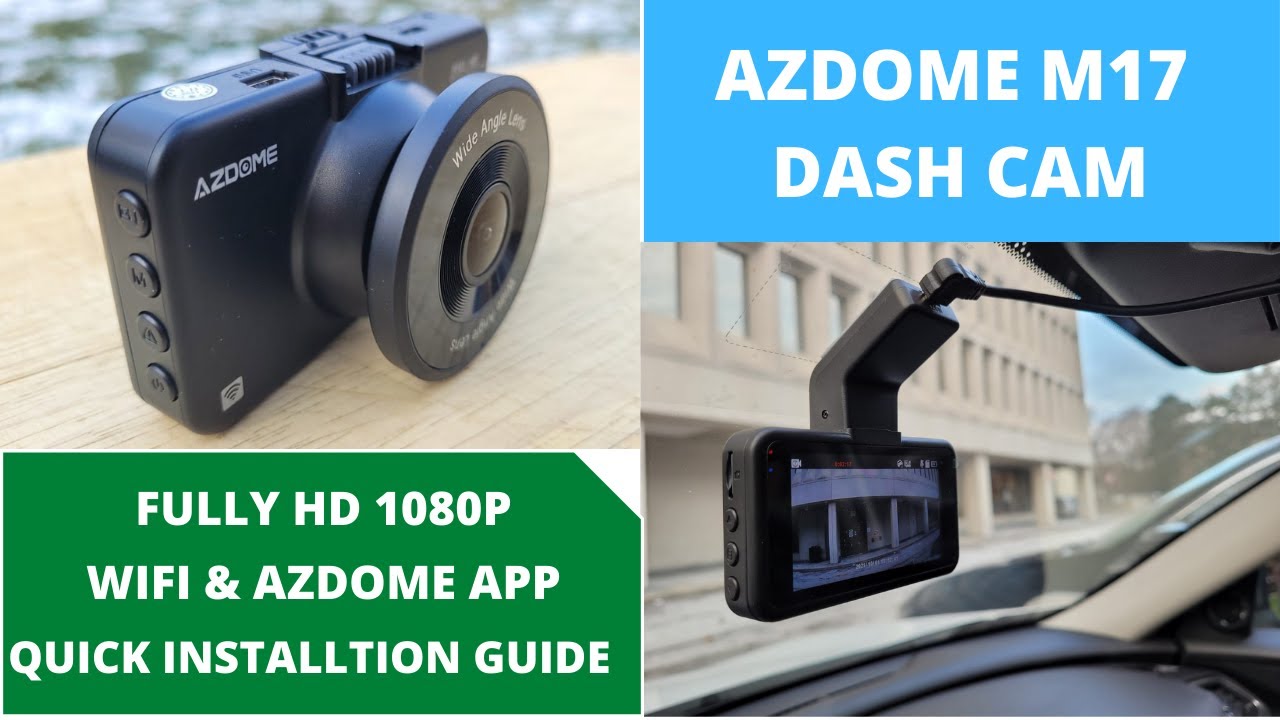 AZDOME M17 Dash Cam - Unboxing | Installation | Wifi Setup | Video Sample