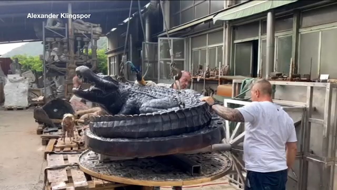 Union Square alligator sculpture pays homage to NYC urban myth